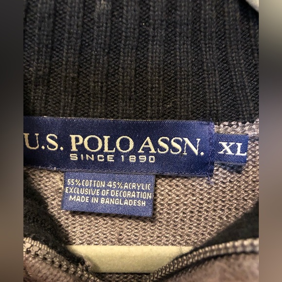 US Polo association quarter zip sweater grey - Picture 4 of 4